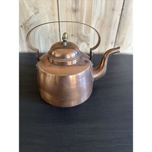 Vtg Tea Pot Copper Goose Neck Kettle Cottagecore Kitchen Utensils